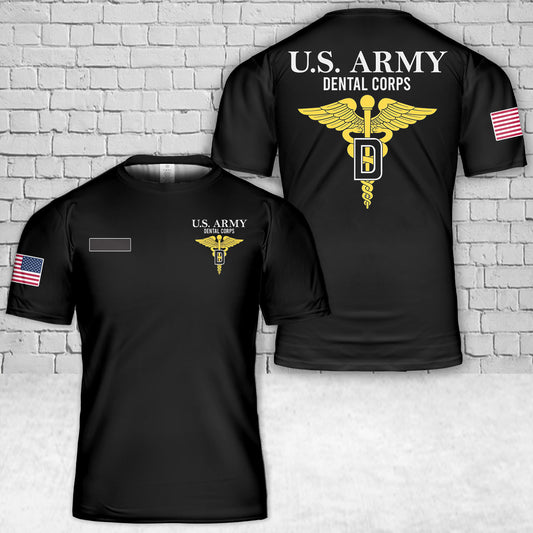 Custom Name US Army Dental Corps T-Shirt 3D