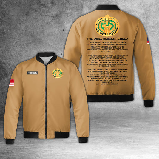 Custom Name US Army Drill Sergeant Creed Bomber Jacket