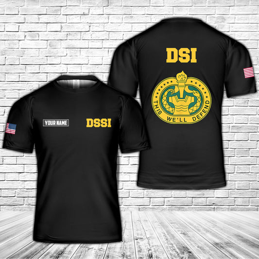 Custom Name US Army Drill Sergeant Identification Badge 3D T-Shirt