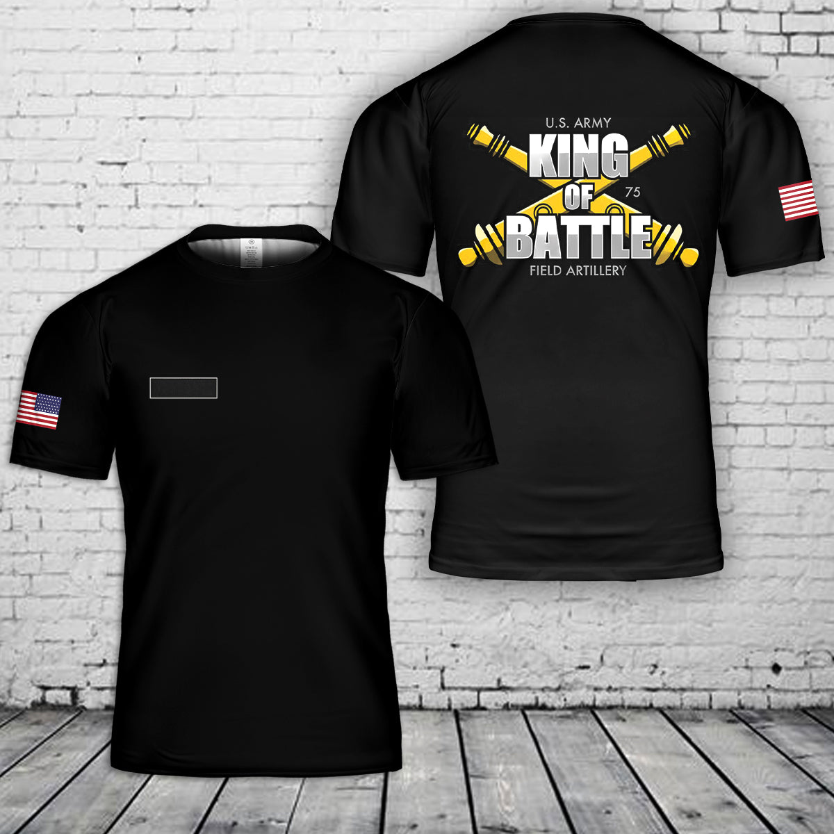 Custom Name US Army Field Artillery King Of Battle T-Shirt 3D