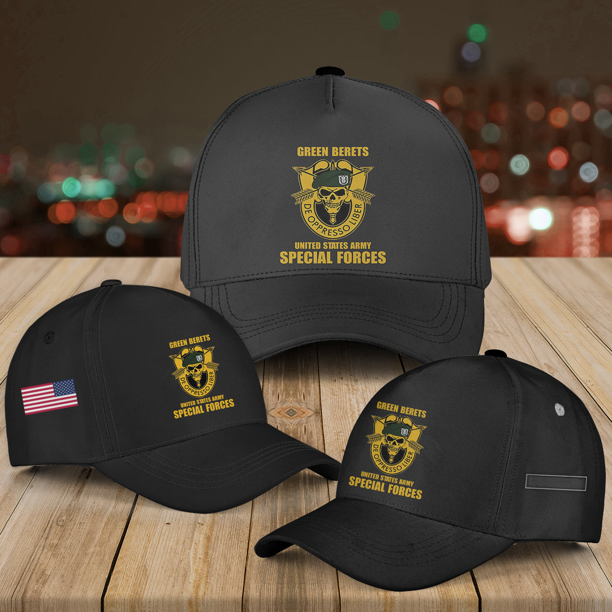 Custom Name US Army Green Beret Special Forces Baseball Cap