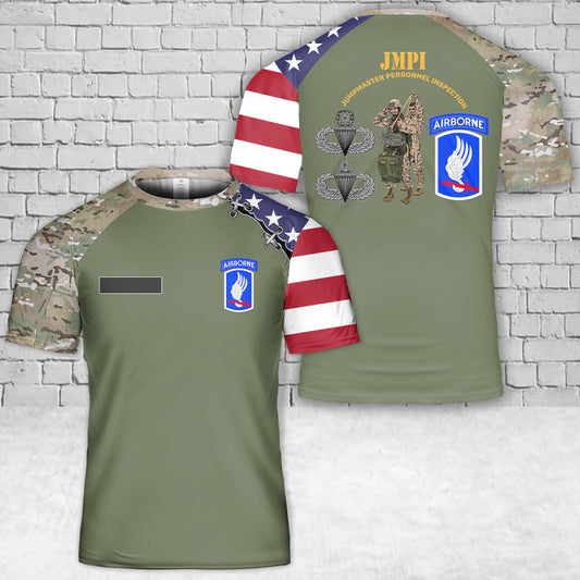 Custom Name US Army JumpMaster Personnel Inspection (JMPI) 173rd Airborne Brigade T-Shirt 3D