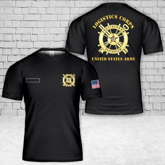 Custom Name US Army Logistics Corps Branch T-Shirt 3D