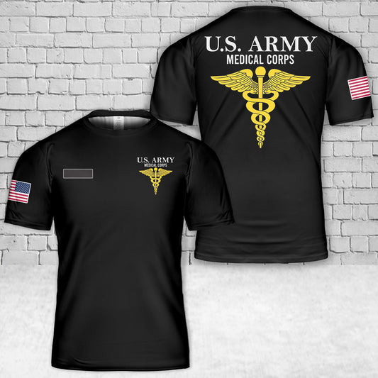 Custom Name US Army Medical Corps T-Shirt 3D