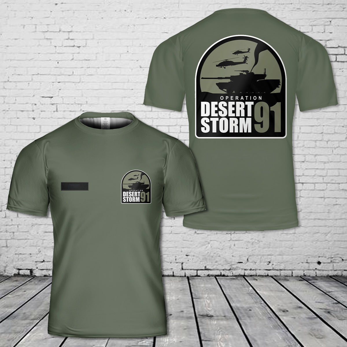 Custom Name US Army Operation Desert Storm 1991 T-Shirt 3D