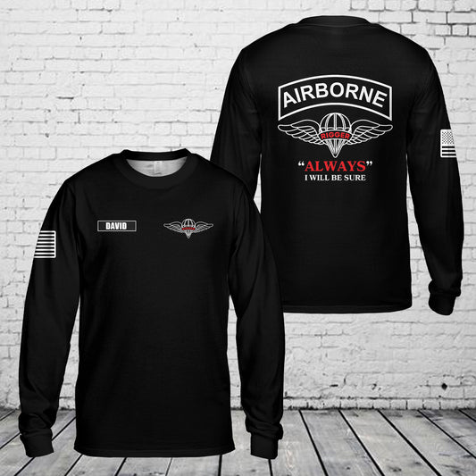 Custom Name US Army Parachute rigger Long Sleeve Shirt