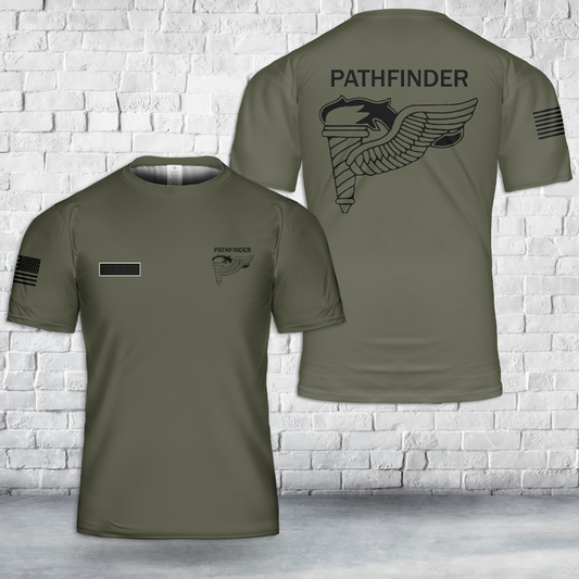 Custom Name US Army Pathfinder T-Shirt 3D