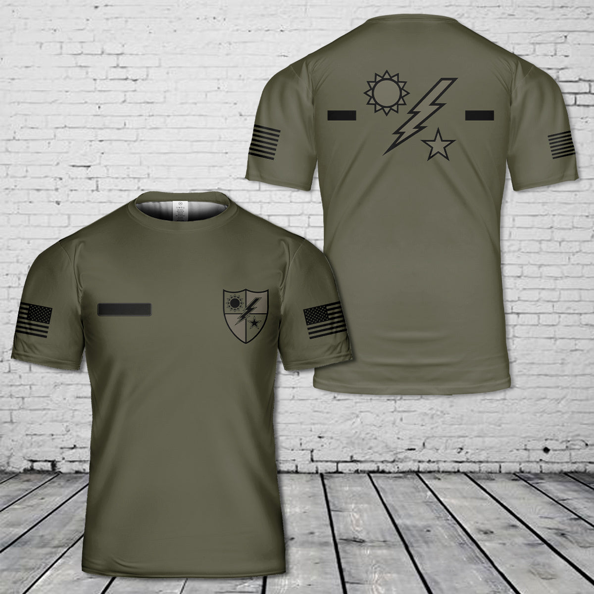 Custom Name US Army Ranger - 1st Battalion, 75th Infantry Regiment T-Shirt 3D
