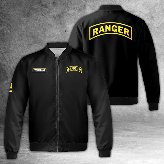 Custom Name US Army Ranger Tab Bomber Jacket