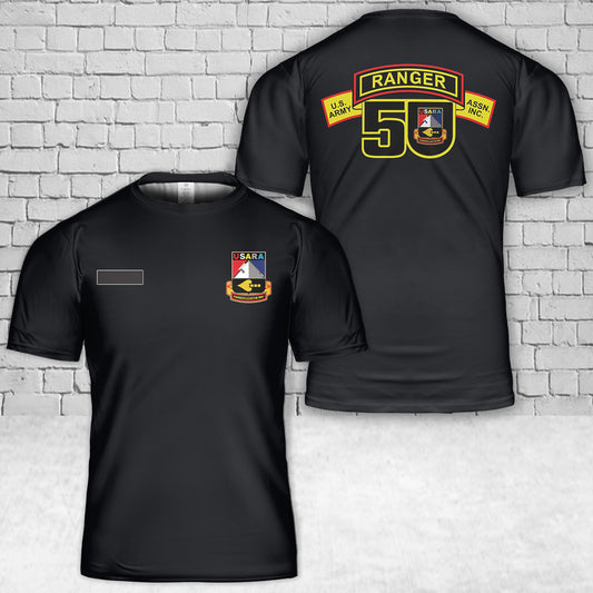 Custom Name US Army Ranger USARA 50th Anniversary T-Shirt 3D