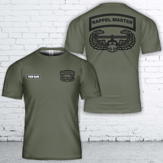 Custom Name US Army Rappel Master T-Shirt 3D