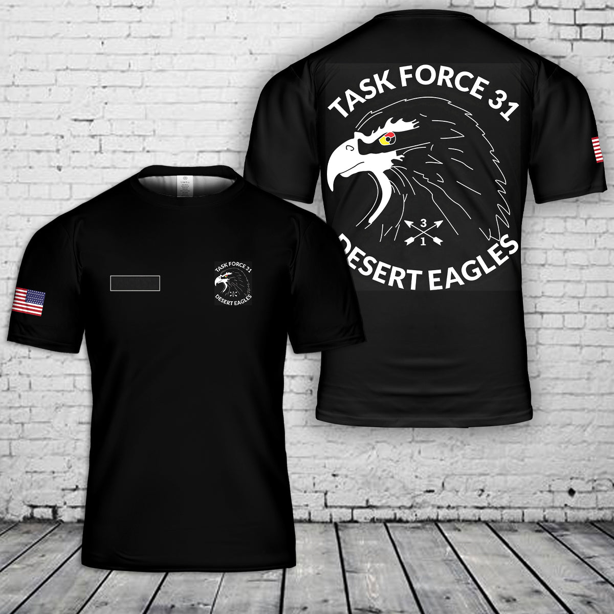 Custom Name US Army SFG (A) 1st Battalion 3rd Special Forces Group (Airborne) Task Force 31 T-Shirt 3D