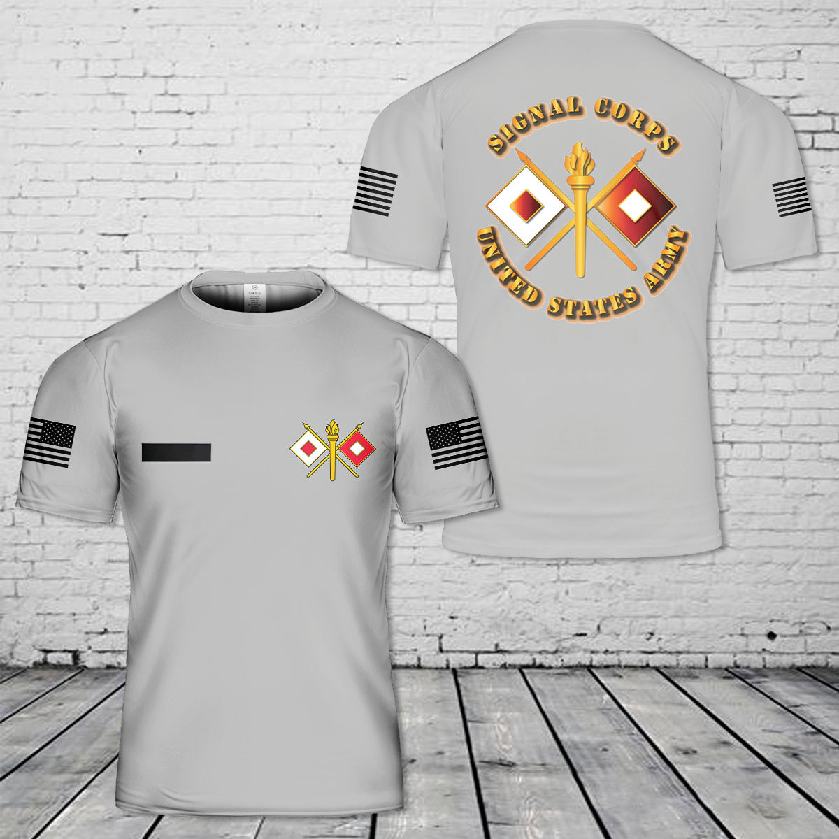 Custom Name US Army Signal Corps Branch T-Shirt 3D