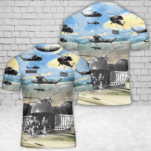 Custom Name US Army Sikorsky CH-37 Mojave T-Shirt 3D