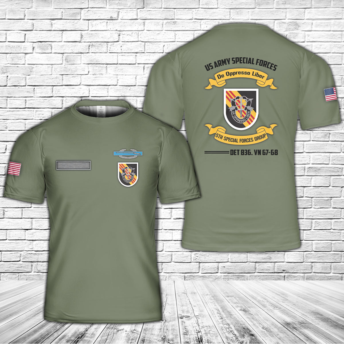 Custom Name US Army Special 5th Special Forces Group (5th SFG)(A) T-Sh ...