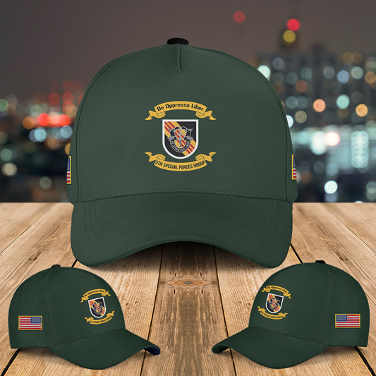 Custom Name US Army Special Forces 5th Special Forces Group (Airborne) (5th SFG (A)) Baseball Cap