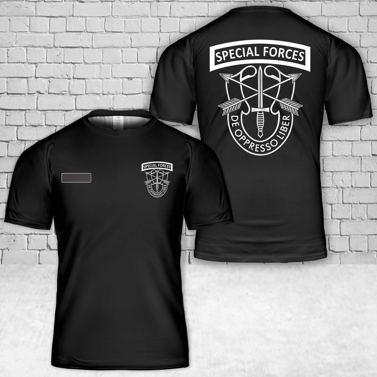 Custom Name US Army Special Forces Green Berets T-Shirt 3D
