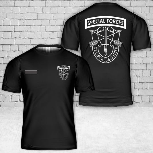 Custom Name US Army Special Forces Green Berets T-Shirt 3D