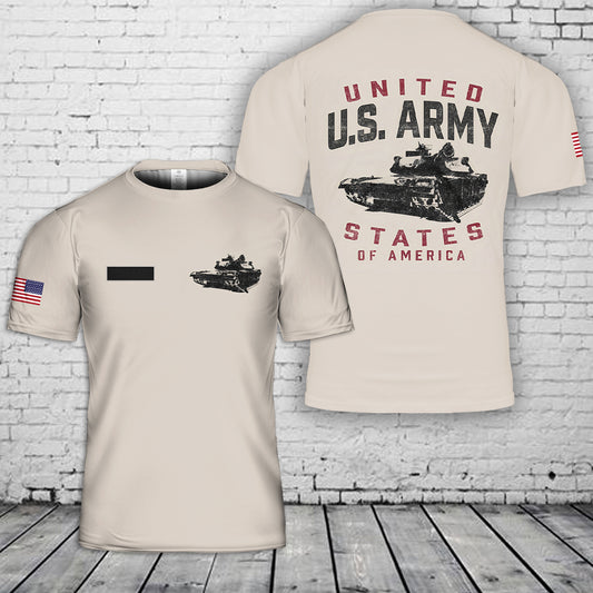 Custom Name US Army Tanker T-Shirt 3D
