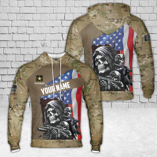 Custom Name US Army Veteran 3D Hoodie