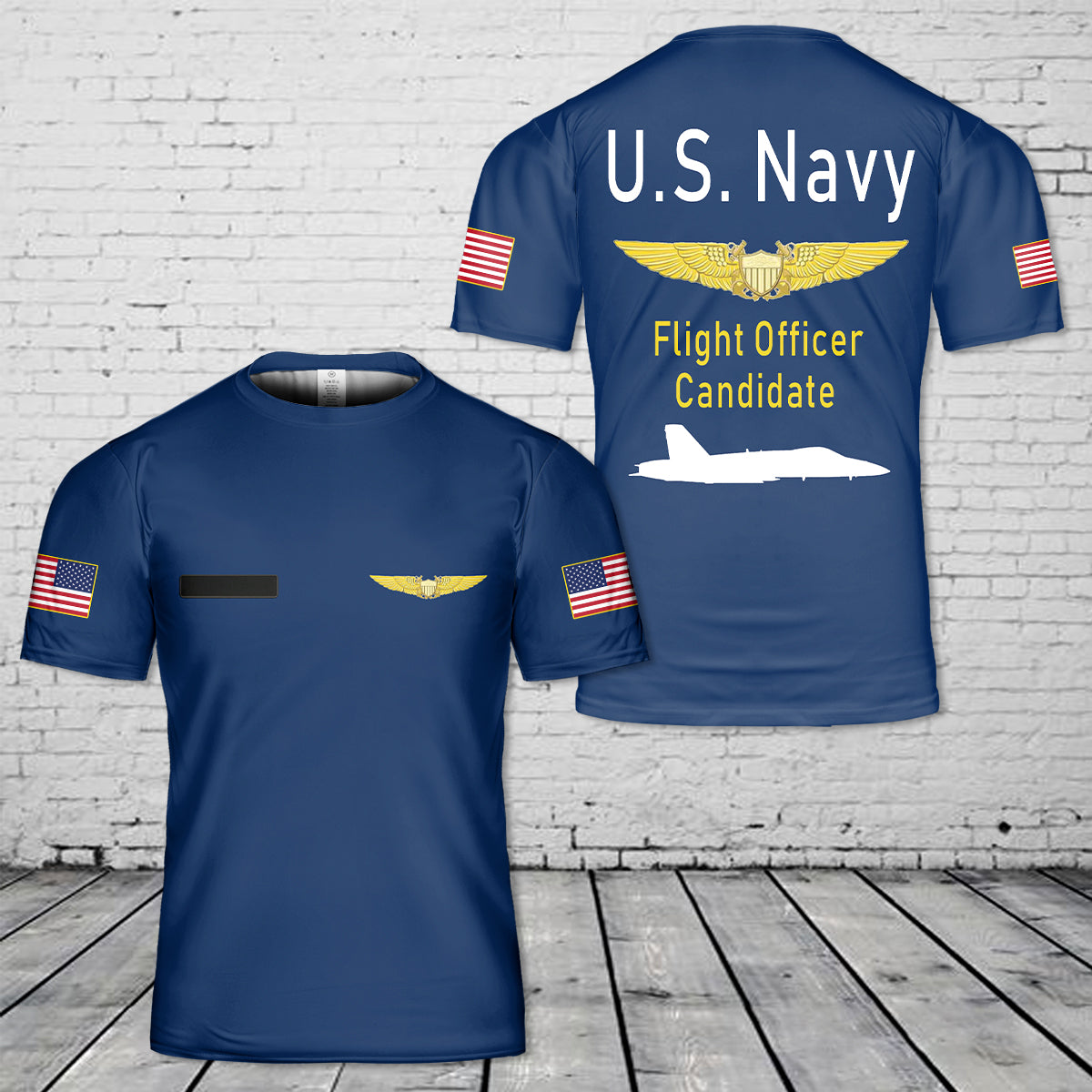 Custom Name US Navy Explosive Ordnance Disposal Officer (EOD) T-Shirt 3D