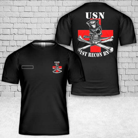 Custom Name US Navy Hospital Corpsman T-Shirt 3D