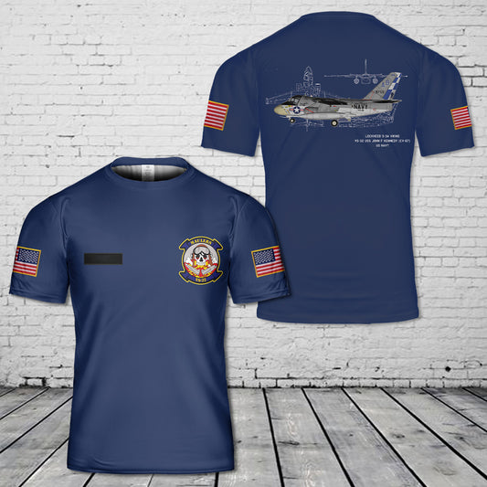 Custom Name US Navy Lockheed S-3A Viking Of VS-32 T-Shirt 3D
