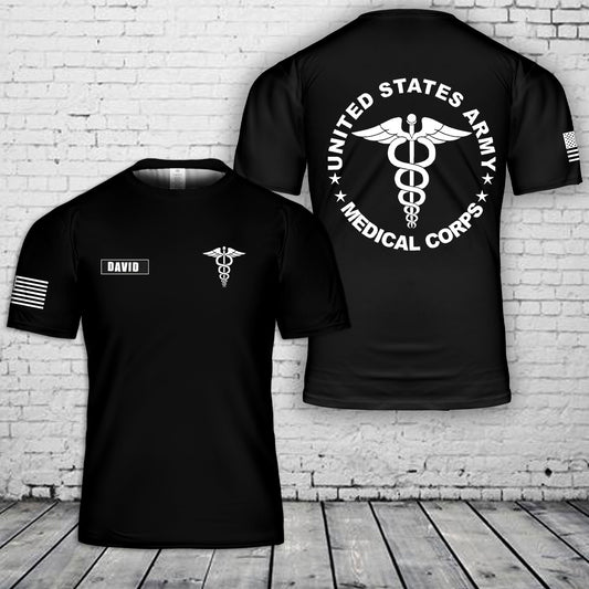 Custom Name US Navy Medical Corps 3D T-Shirt
