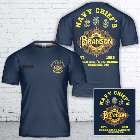 Custom Name US Navy Old Goats Gathering 2026 T-Shirt 3D
