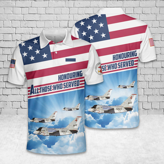 Custom Name US Navy S-3A Viking of VS-33 Polo Shirt