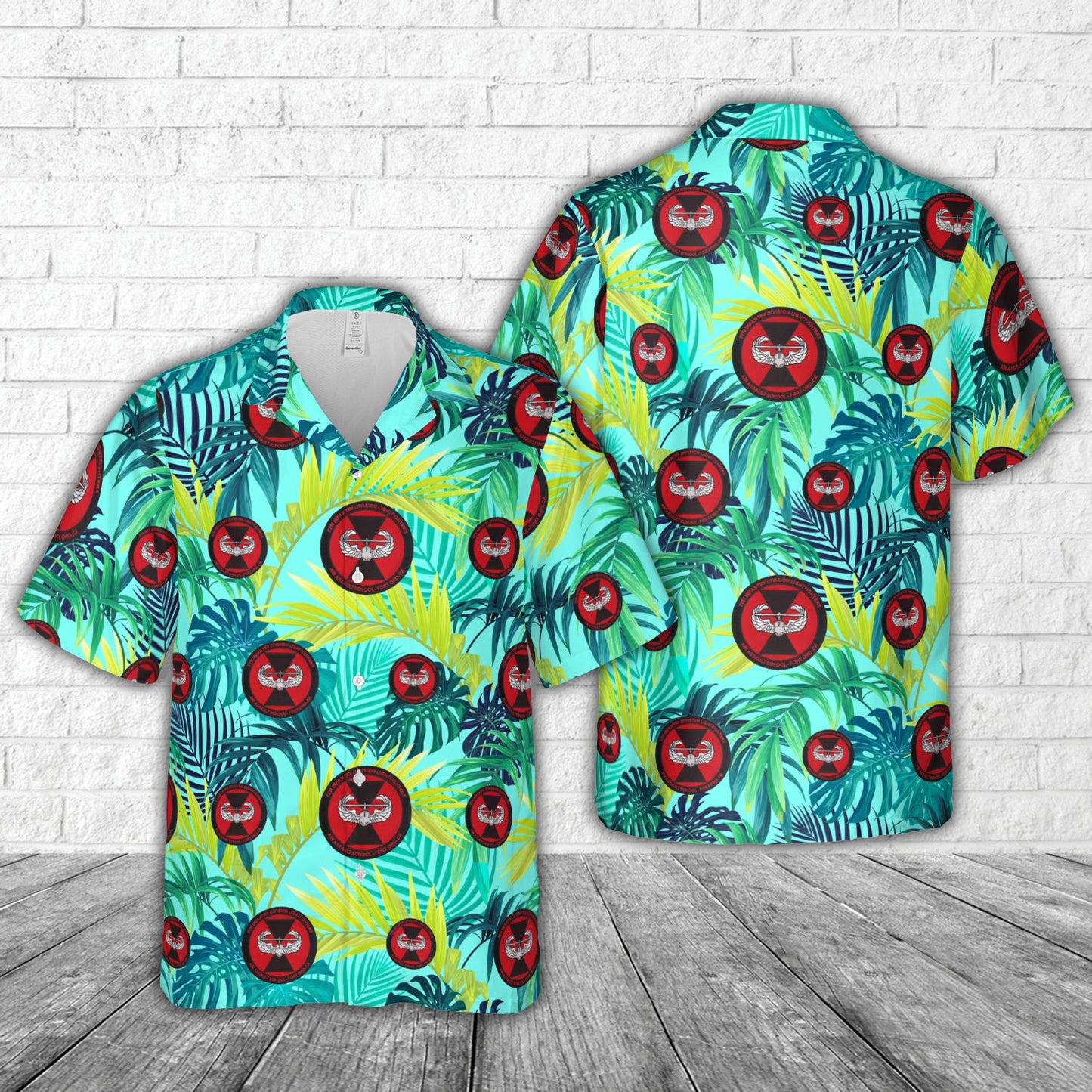 US Army 7th Infantry Division (L) Air Assault Patch - Ft Ord, CA 1984-1993 Hawaiian Shirt