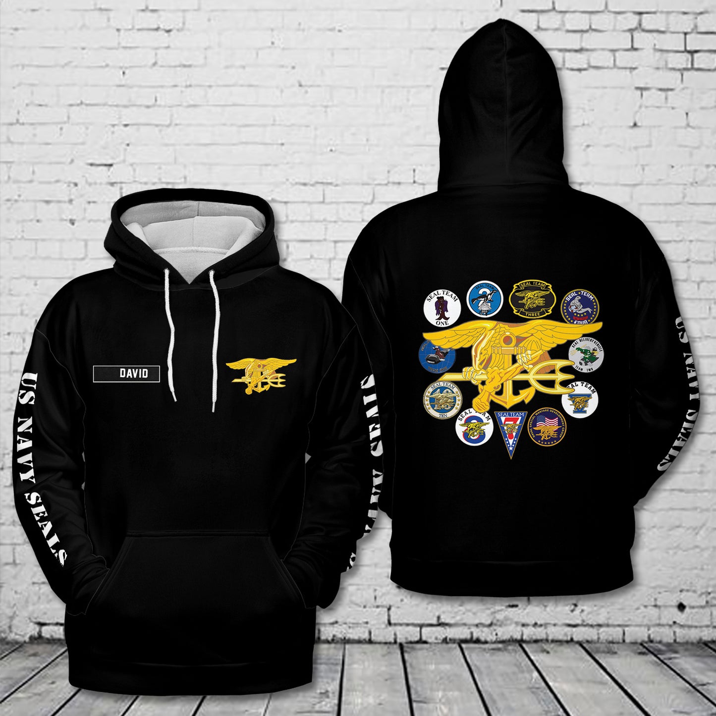 Custom Name US Navy Seals 3D Hoodie
