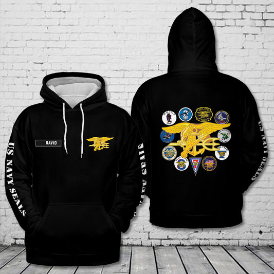 Custom Name US Navy Seals 3D Hoodie