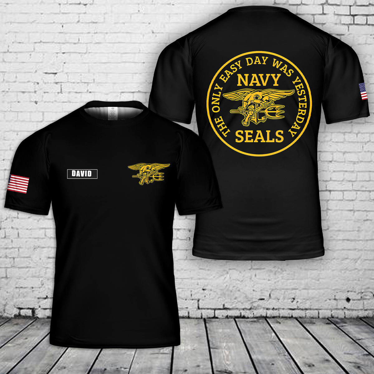 Custom Name US Navy Seals 3D T-Shirt