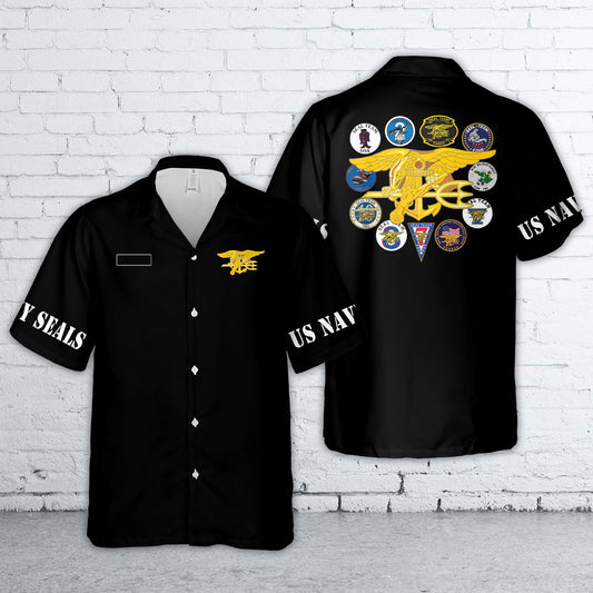 Custom Name US Navy Seals Hawaiian Shirt