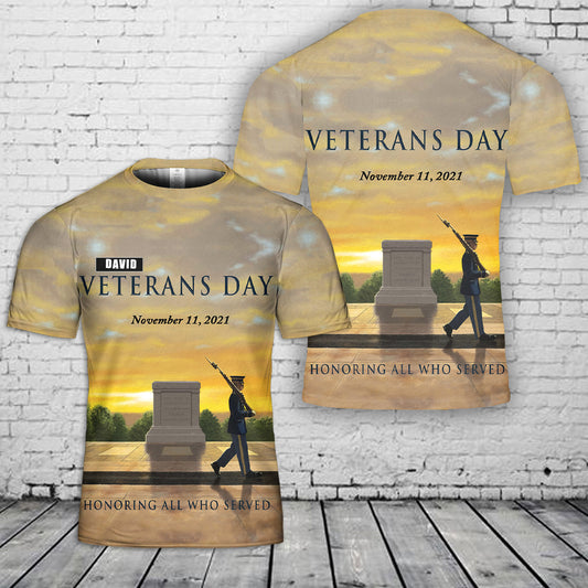 Custom Name US Veterans Day 2 T-Shirt 3D
