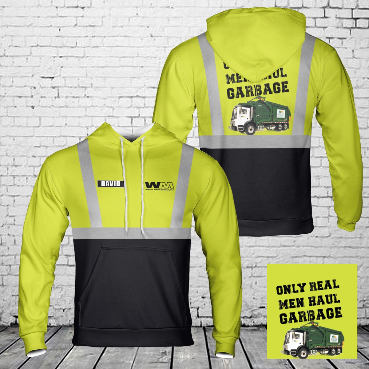 Custom Name US Waste Management 3D Hoodie