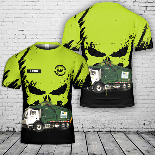Custom Name US Waste Management 3D T-shirt