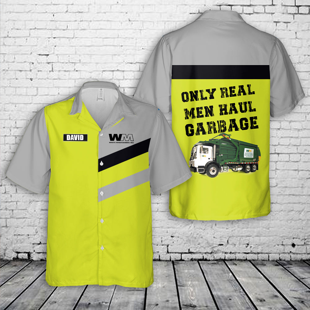 Custom Name US Waste Management Hawaiian Shirt