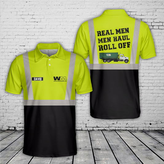 Custom Name US Waste Management Polo Shirt