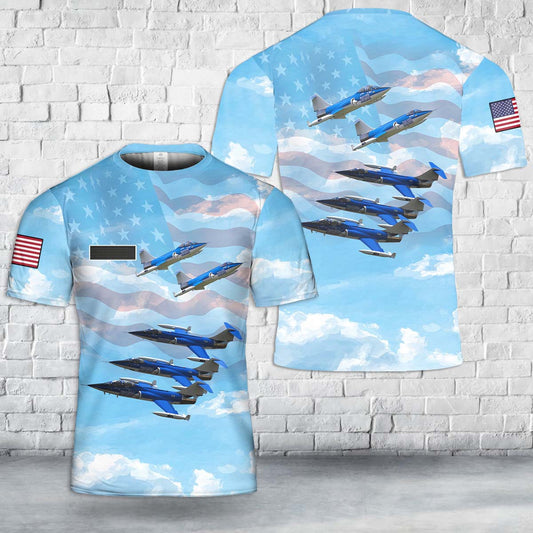 Custom Name US The "Starfighters" aerial acrobatic team T-Shirt 3D