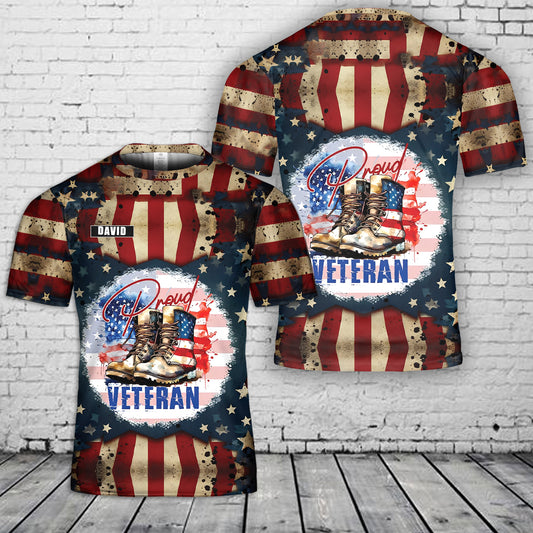 Custom Name Veterans Day 3D T-Shirt