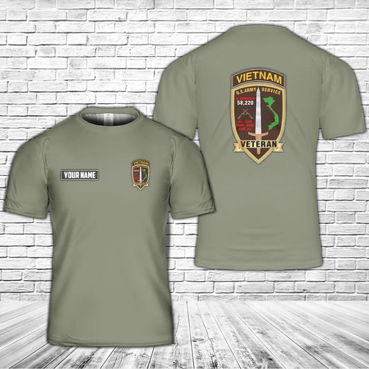 Custom Name Vietnam Veteran 3D T-Shirt