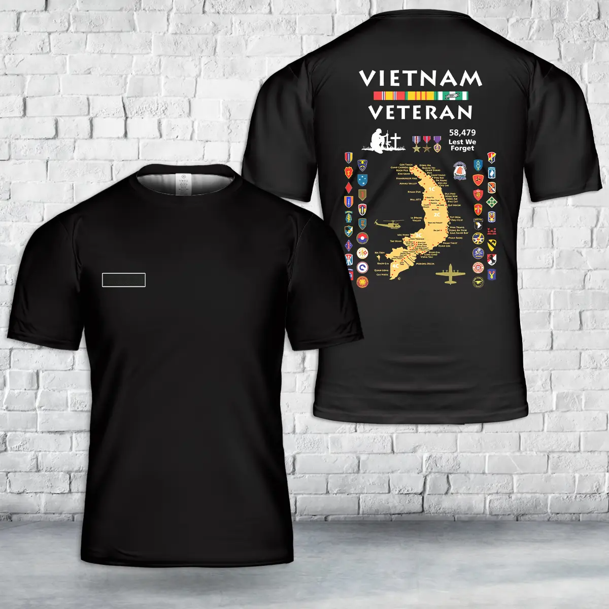 Custom Name Vietnam Veteran T-Shirt 3D