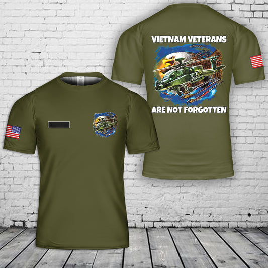 Custom Name Vietnam Veterans Are Not Forgotten T-Shirt 3D