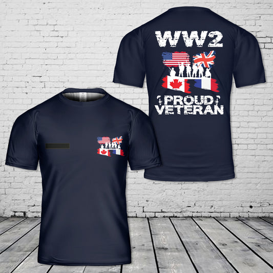 Custom Name WW2 Veterans 3D T-Shirt