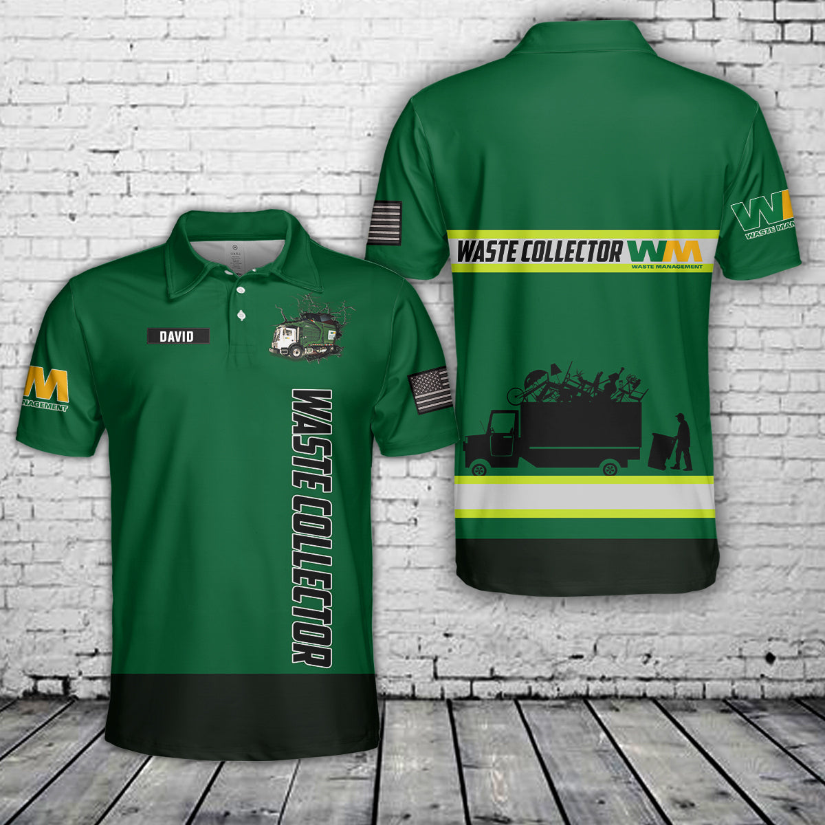 Custom Name Waste Management Polo Shirt
