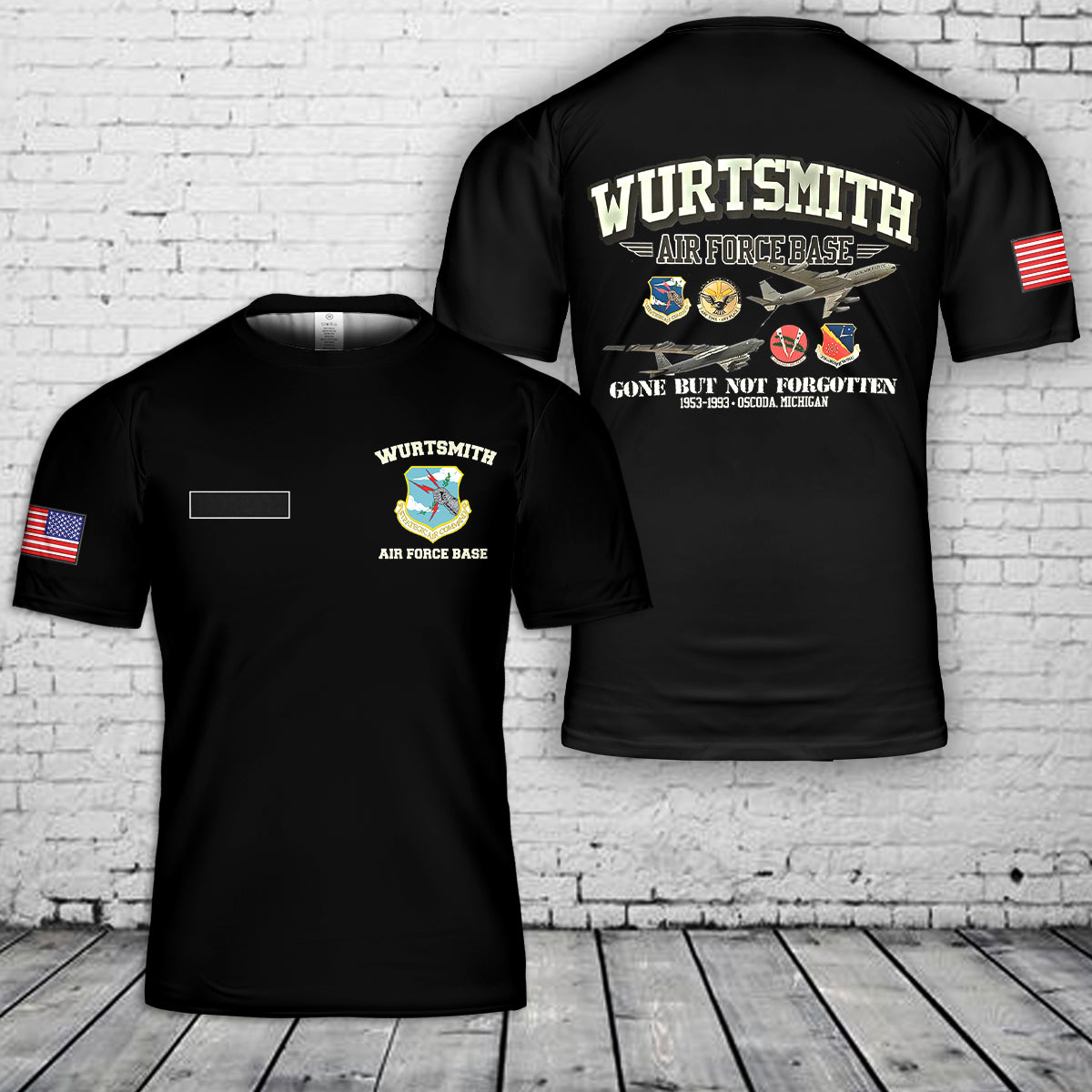 Custom Name Wurtsmith Air Force Base T-Shirt 3D