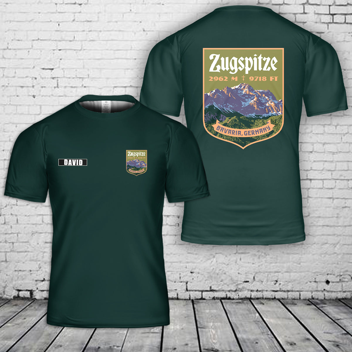 Custom Name Zugspitze Germany 3D T-Shirt