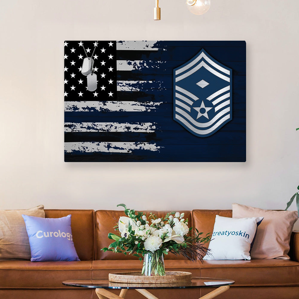 Custom Name & Rank US Air Force Canvas